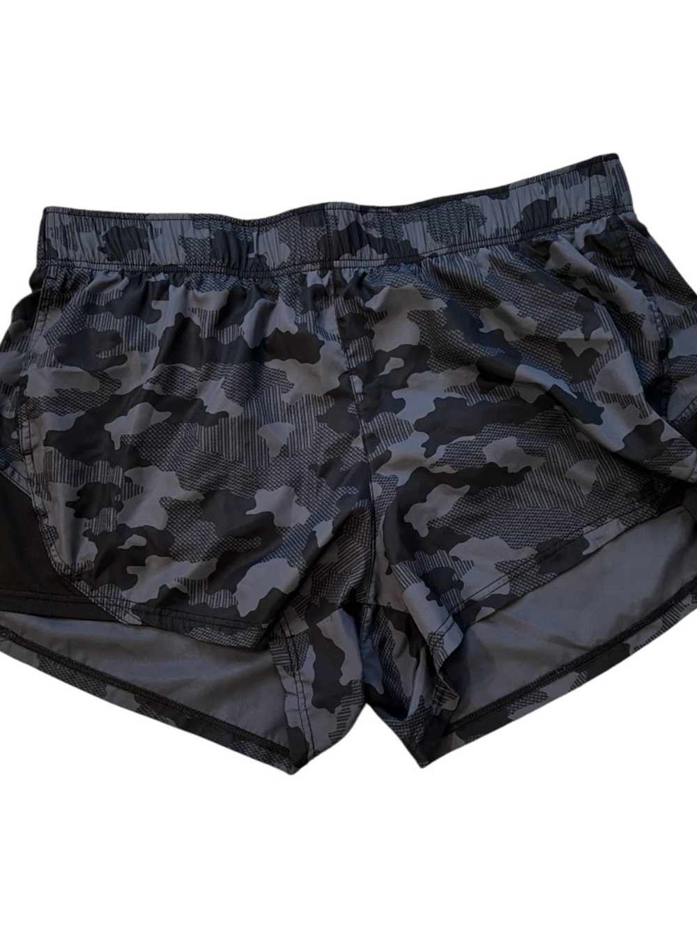 Athletic Works Women's Black & Gray Camo Athletic Shorts- XL